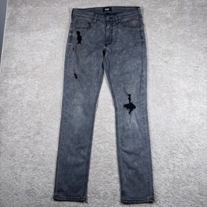 Paige Lennox Slim Fit Jeans‎ Mens 31 Radner Destructed Grey Acid Wash Ripped